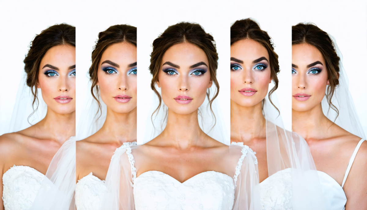 Maquillage pour mariée aux yeux bleus : 5 styles incontournables et idées inspirantes
