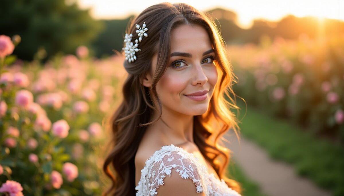 Guide créatif : sublimer votre coiffure de mariée avec des pinces en strass et perles
